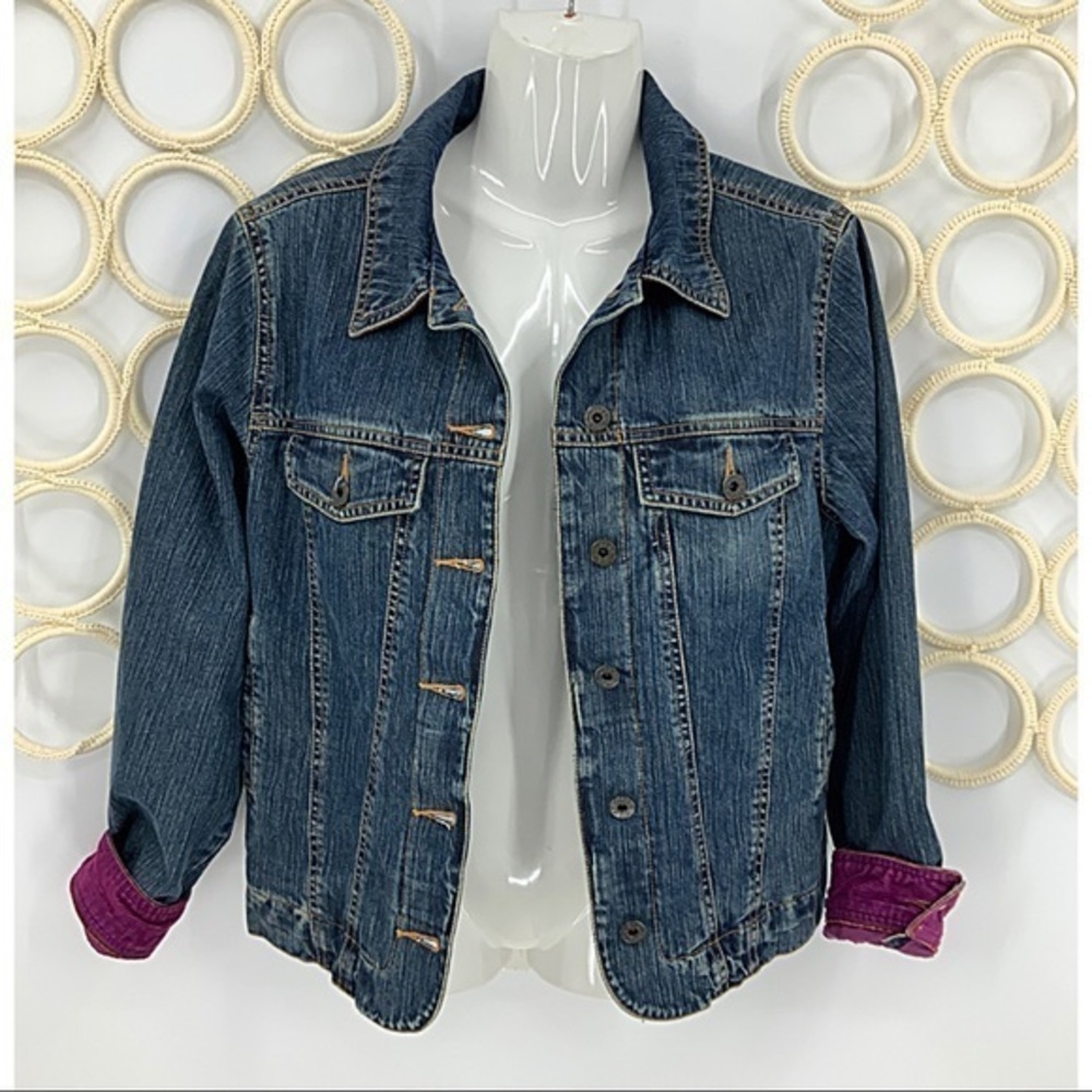 L.L. Bean women’s denim jacket corduroy trim S